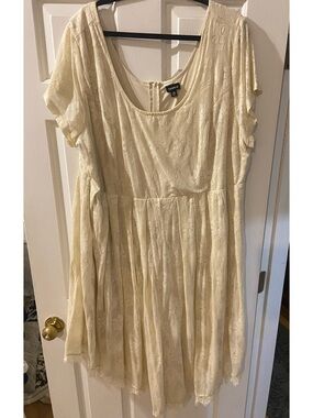 Torrid 28 4x Boho Lace Fit Raw Hem Detail Long Tunic Dress